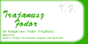 trajanusz fodor business card