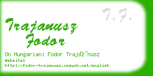 trajanusz fodor business card